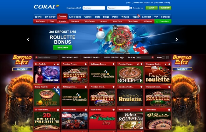 CoralCasino | Play Online Roulette