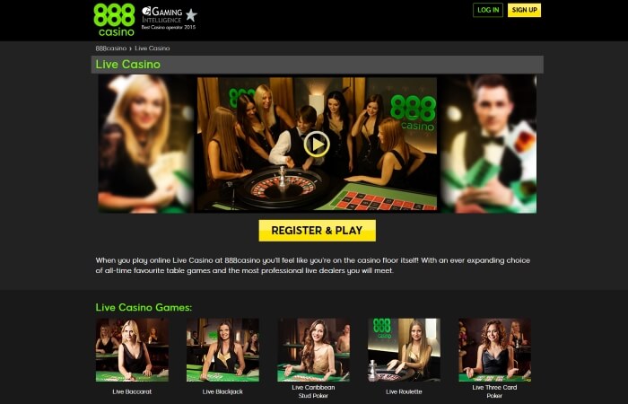 888 Casino | Play live casino games