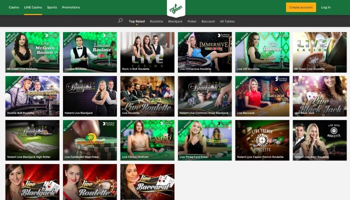 Mr Green Casino | Play live dealer casino games